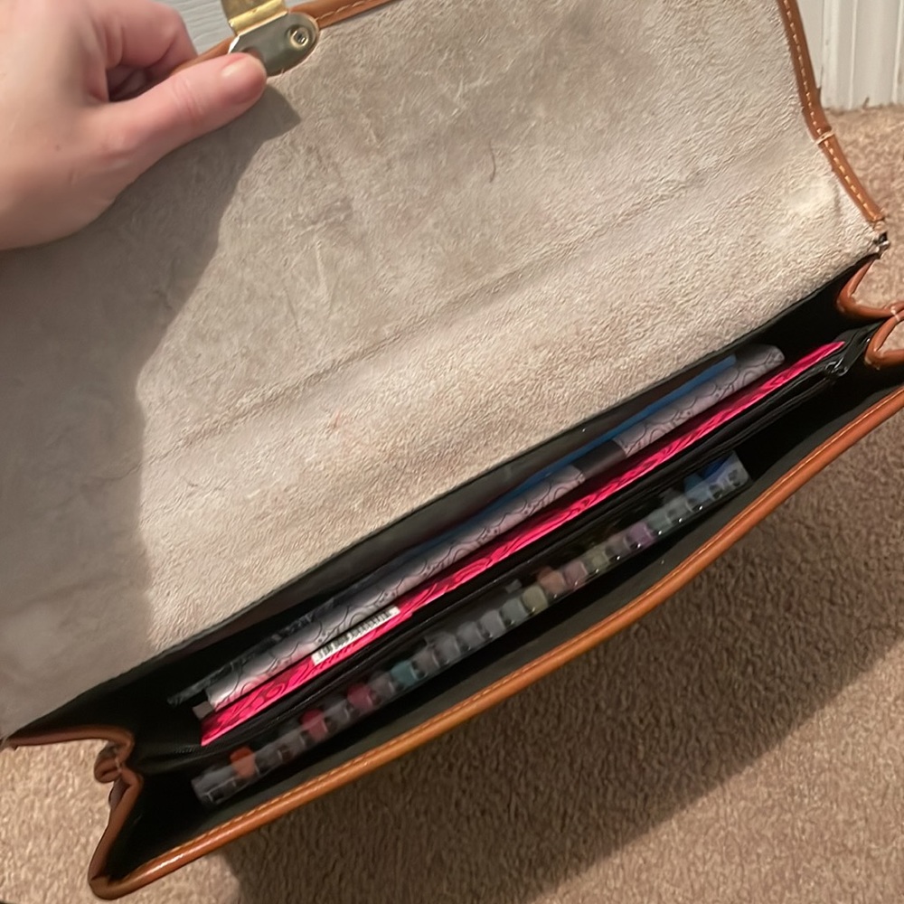 💼Vintage Dooney & Bourke Pebbled Leather Briefcase Unisex - Picture 6 of 16